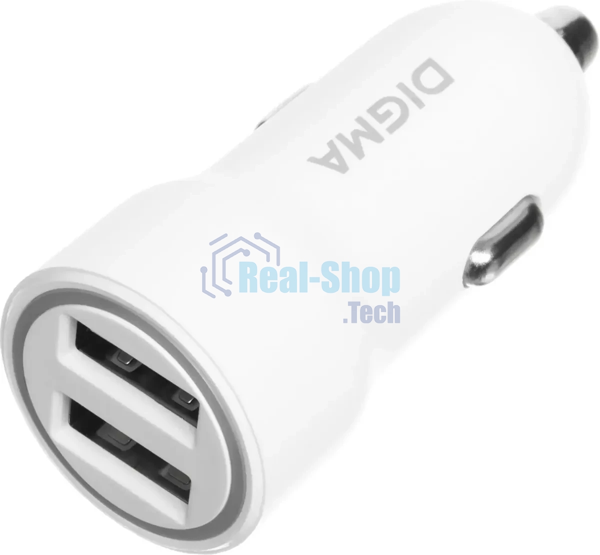Автомобильное зар./устр. Digma DGC1С 12W 2.4A 2xUSB белый (DGC1C2LX22WH)
