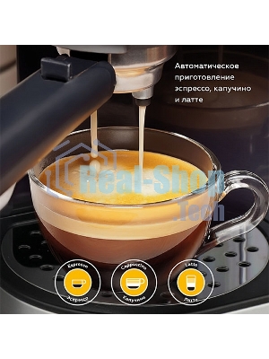 Кофеварка рожковая BQ CM9002 черный, исп. кофе - молотый, 1.4 л, 1450 Вт, 19 бар