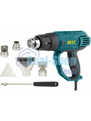 Фен технический FIT HG-2003 2000 Вт, 350/600 °C, 300/500 л/мин, рез. накл., коробка