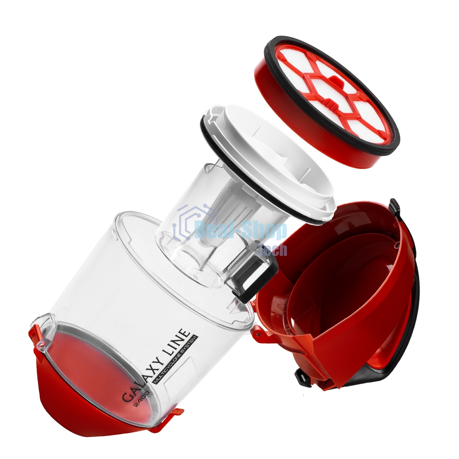 Пылесос Galaxy Line GL 6224 красный/черный, 300/2400 Вт, уборка сухая, пылесборник контейнер, 2 л