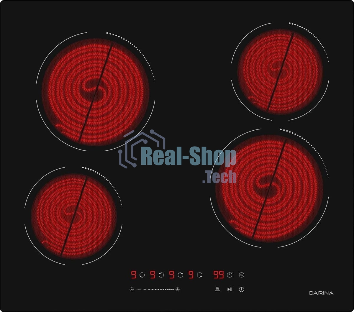Электрическая варочная панель Darina 6P E323 B, Hi-Light, независимая, черный