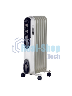 Обогреватель масляный EUROLUX ОМПТ-EU-7Н (7 секций) белый, 1500 Вт, 20 м2, термостат 67/3/18