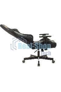 Кресло игровое Knight ARMOR черный, ромбик, эко.кожа, с подголовником, крестовина металл