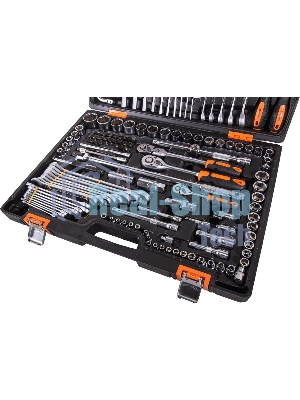 Набор инструментов ВИХРЬ 1/2, 1/4, CrV, в кейсе 142 предмета 73/6/7/13