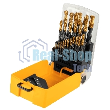 Набор сверл по металлу Denzel 1-13 мм, HSS-Tin, Golden Tip, 25 шт