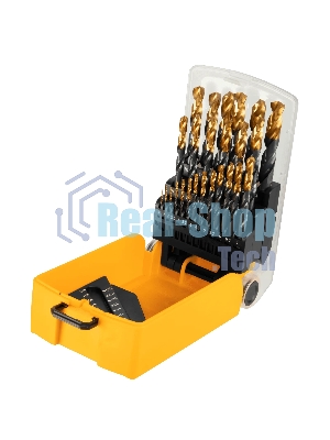 Набор сверл по металлу Denzel 1-13 мм, HSS-Tin, Golden Tip, 25 шт