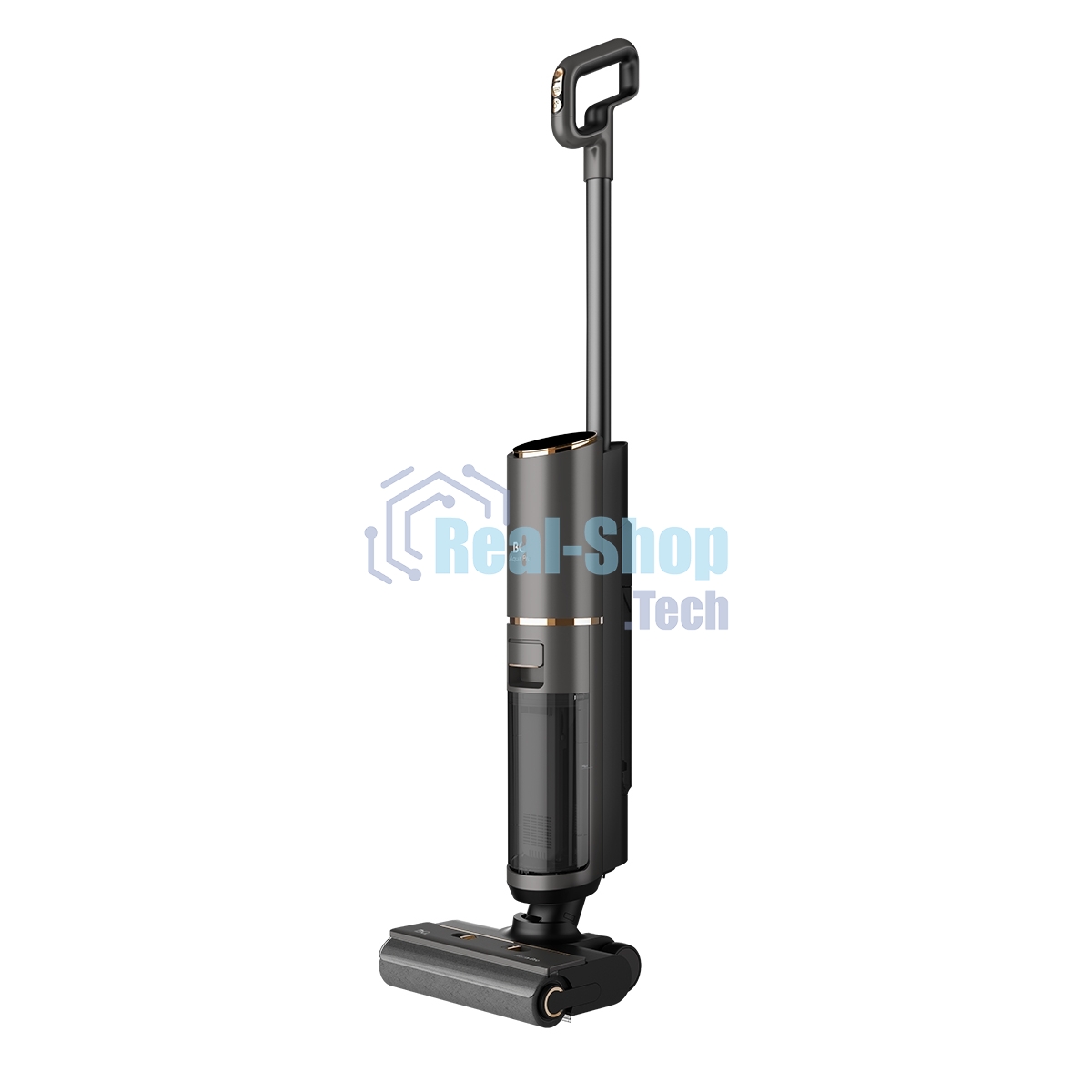 Пылесос вертикальный BQ VCA1006W Aqua Pro серый, питание от аккумулятора, 90 Вт, уборка суxая/влажная, пылесборник 0.75 л