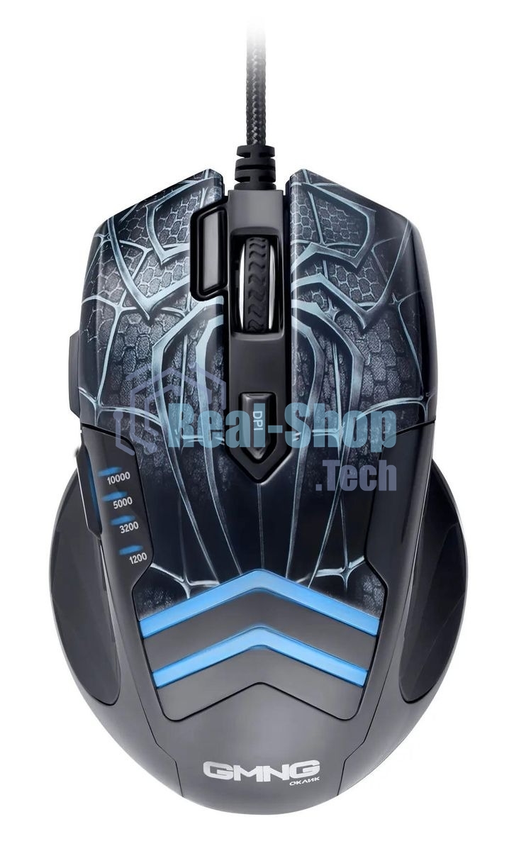 Мышь проводная GMNG XM007 черный/красный, 10000 dpi, USB, кнопки - 7