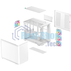 Корпус DeepCool CG530U 4F White, Midi-Tower, белый, 4 x 120 мм