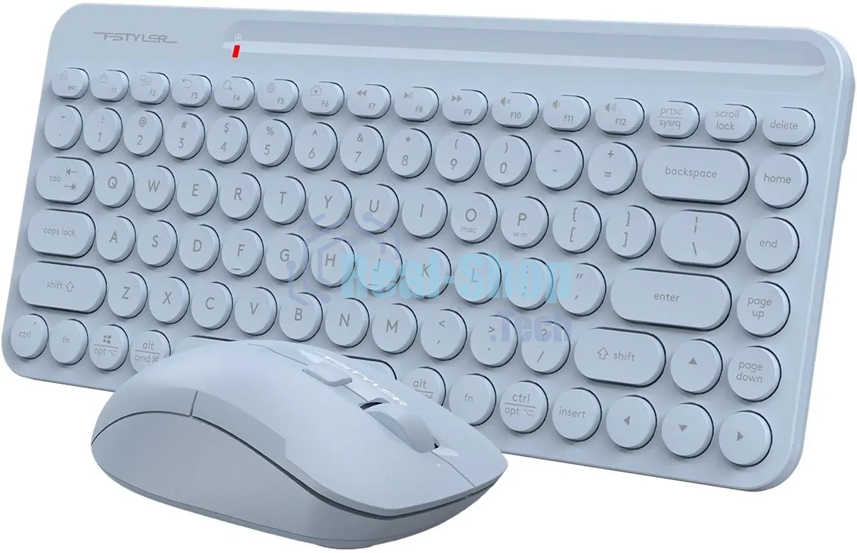 Комплект клавиатура + мышь A4Tech Fstyler FG3200 Air клав:синий мышь:синий USB беспроводная slim Multimedia