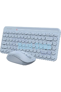 Комплект клавиатура + мышь A4Tech Fstyler FG3200 Air клав:синий мышь:синий USB беспроводная slim Multimedia