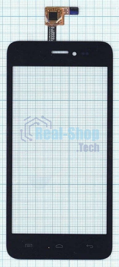 Сенсорное стекло (тачскрин) для Explay Craft, черное