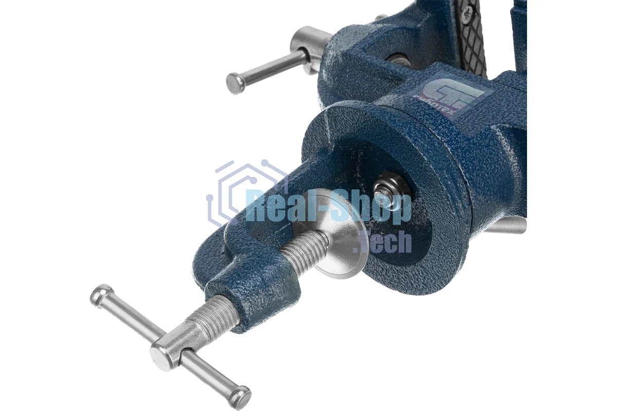 Тиски слесарные Сибртех, настольные, поворотные, ширина рабочих губок 50 мм, наковальня