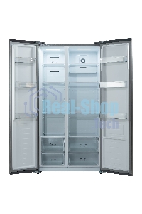 Холодильник Бирюса SBS 541 TGG текстурированное бежевое стекло двухкамерный 343/198 л морозилка слева, NoFrost, Side-by-side