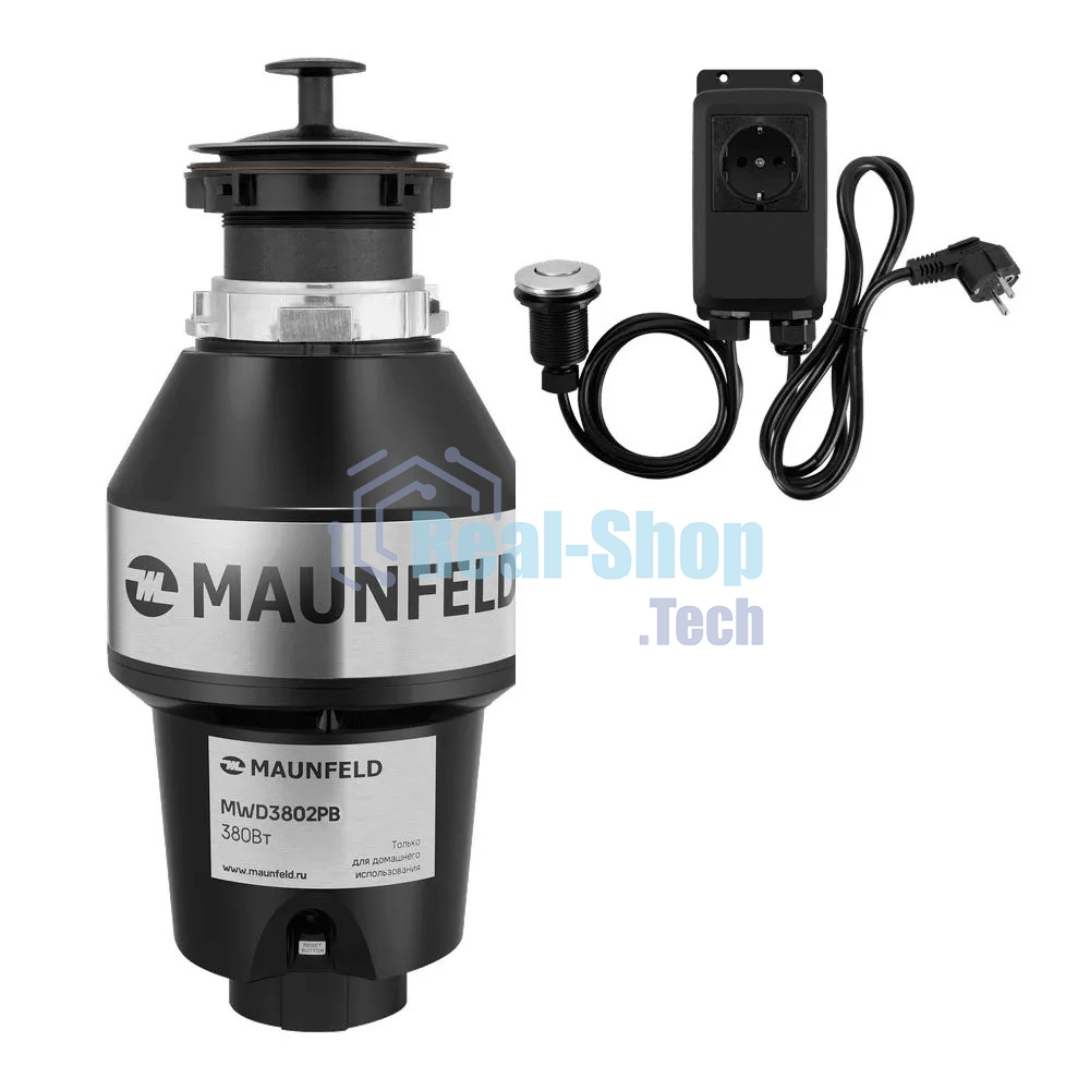 Измельчитель пищевых отходов с пневмокнопкой Maunfeld MWD3802PB