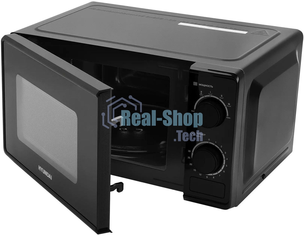 Микроволновая печь Hyundai HYM-M2096 черный, 20 л, 700 Вт, переключатели - поворотный механизм