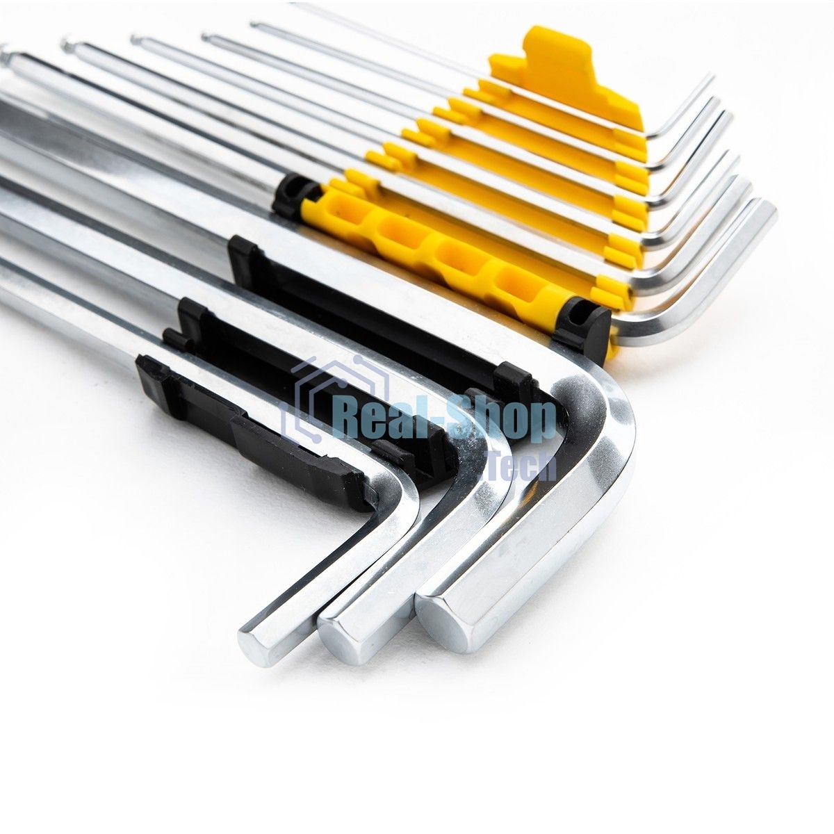 Набор шестигранных ключей Deli DL3090 9 шт. Шаровой конец. Размер: 1,5-10 мм. Материал: Cr-V. Хромированный.