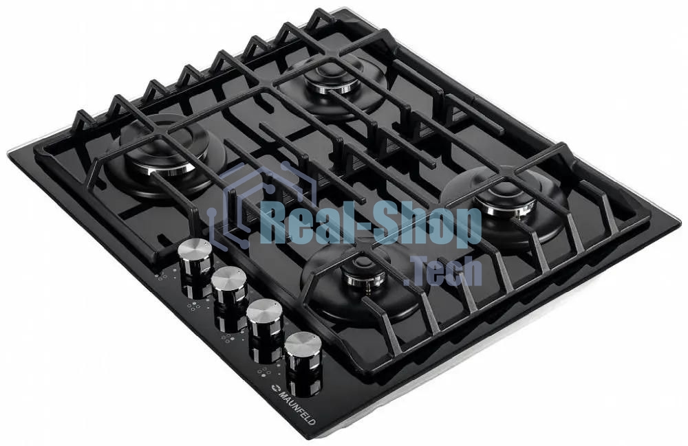 Газовая варочная панель Maunfeld EGHG.64.6CB/G, 4 конфорки, закаленное стекло, черный