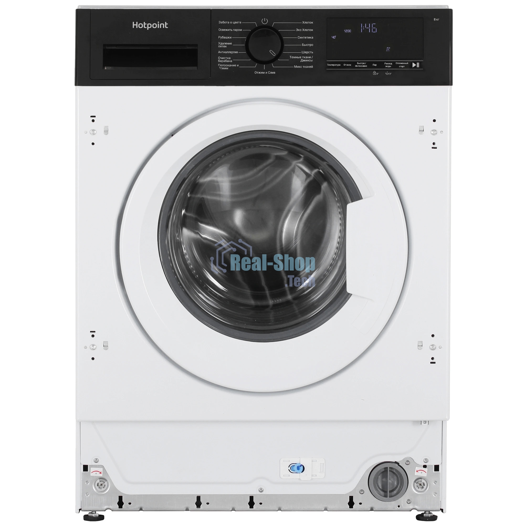 Стиральная машина встраиваемая Hotpoint WBIH 8490 VWB белый, загрузка фронтальная 8 кг, 1400 об/мин, класс А