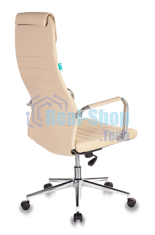 Кресло руководителя Бюрократ KB-9N/ECO/OR-12 бежевый, сиденье бежевый, искусственная кожа, крестовина хром, колеса черный