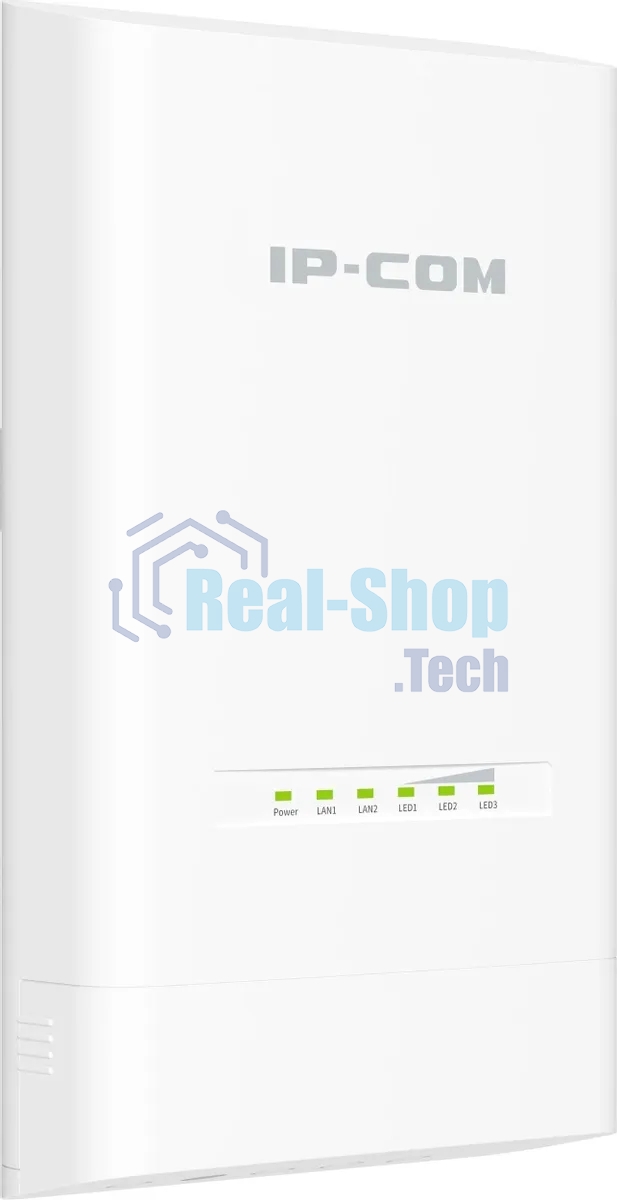 Наружная точка доступа IP-COM CPE12, 5 ГГц, до 867 Мбит/с, IP65, 1х12dbi, PoE, 2х1 Гбит/с, молниезащита 6000В