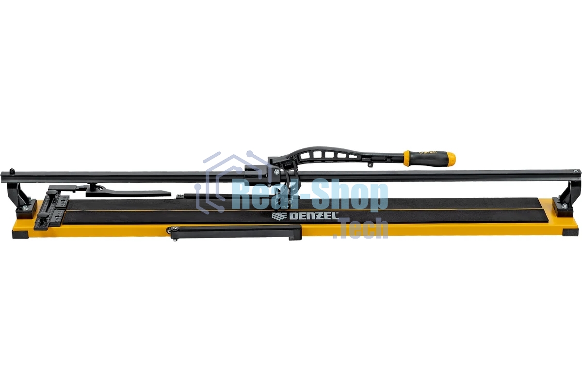 Плиткорез рельсовый Denzel 1200х16мм, каретка на подш., стальная станина, усил. рукоятка-пенал