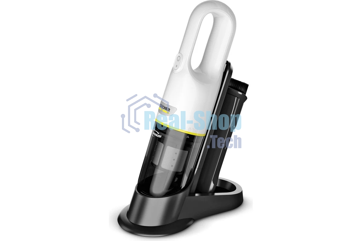 Пылесос ручной Karcher CVH 3 Plus белый, питание от аккумулятора, 70 Вт, уборка сухая, пылесборник 0.15 л, работа от АКБ max 20 мин