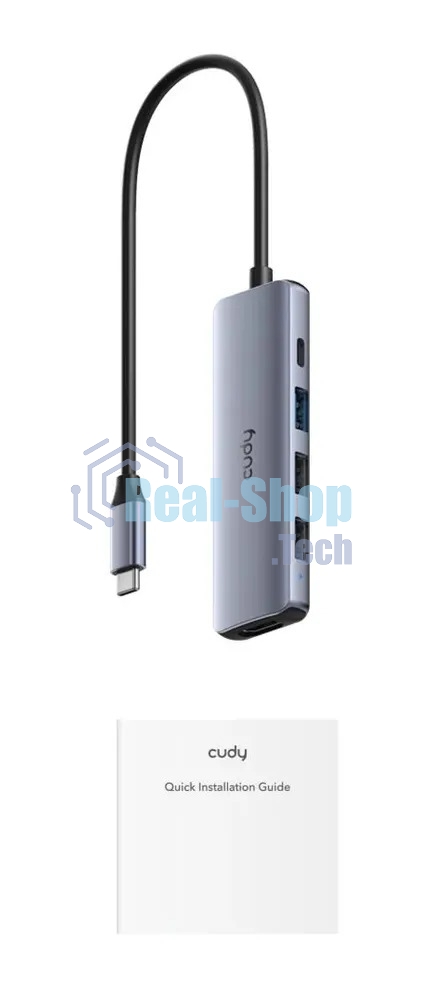 USB-концентратор CUDY 5-IN-1 USB-C Hub with 4K HDMI