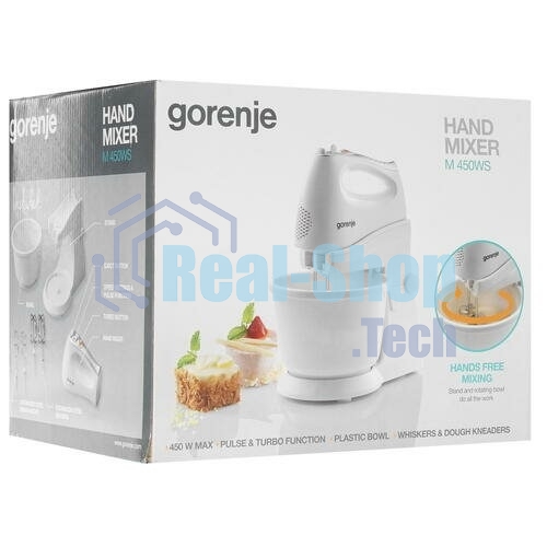 Миксер Gorenje M450WS, 450 Вт,, 5 скоростей, белый