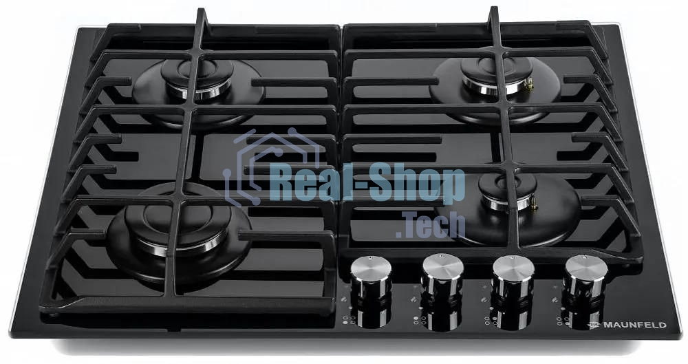 Газовая варочная панель Maunfeld EGHG.64.6CB/G, 4 конфорки, закаленное стекло, черный