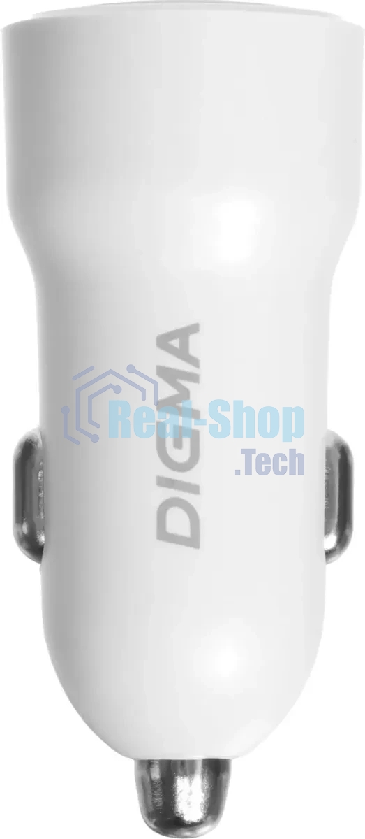 Автомобильное зар./устр. Digma DGC1С 12W 2.4A 2xUSB белый (DGC1C2LX22WH)
