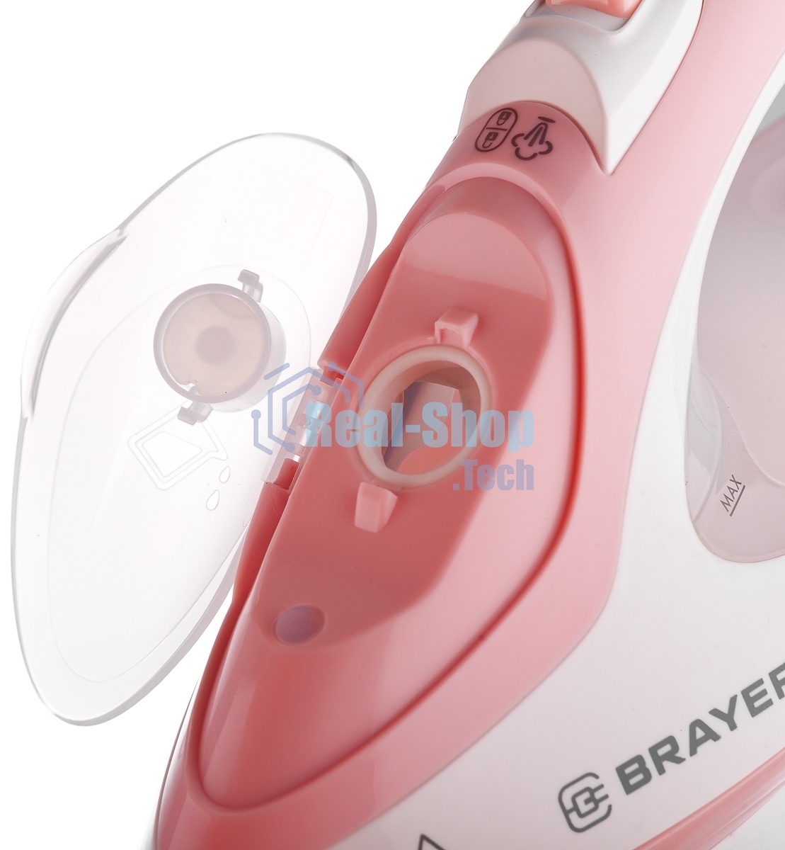 Промо_Утюг-отпариватель BRAYER 4080BR, 1950, Вт. керамич, под.пар 25г/мин 250 мл, съем.щетка