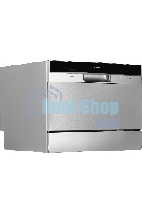 Посудомоечная машина Weissgauff TDW 4017 DS, серебристый/черный, 55 см, 6 компл., 49 дБ, класс A+