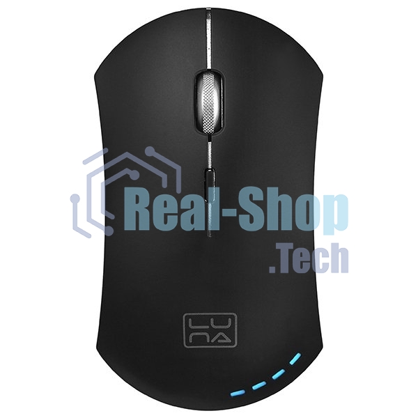 Мышь беспроводная Qumo Office Luna M74 черный, 1600 dpi, радиоканал, USB, кнопки - 6
