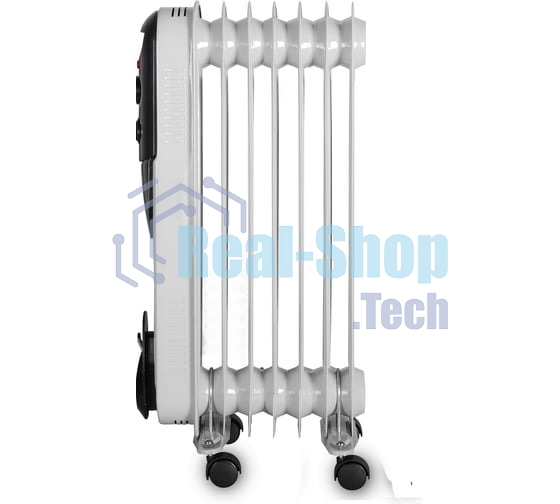 Обогреватель масляный EUROLUX ОМПТ-EU-7Н (7 секций) белый, 1500 Вт, 20 м2, термостат 67/3/18