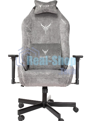 Кресло Бюрократ Knight N1 Fabric серый, ткань, 120 кг, механизм качания
