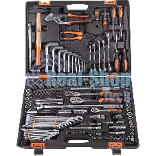 Набор инструментов ВИХРЬ 1/2, 1/4, CrV, в кейсе 142 предмета 73/6/7/13