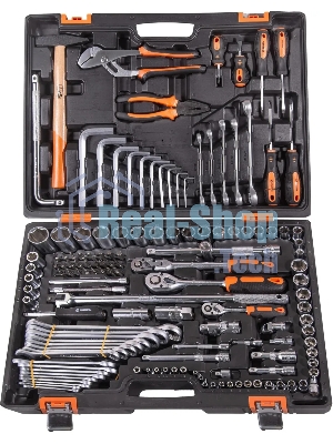 Набор инструментов ВИХРЬ 1/2, 1/4, CrV, в кейсе 142 предмета 73/6/7/13