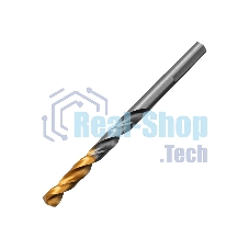 Сверло спиральное по металлу Denzel 6 x 93мм, Р6М5, Golden Tip