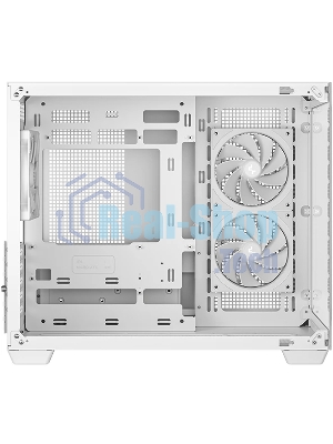 Компьютерный корпус Deepcool CG330 3F WH без БП, боковое окно (панорама), 3x120мм ARGB PWM вентилятора, белый, mATX (R-CG330-BKNGM3-G)