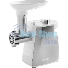 Мясорубка электрическая Candy CG-200 белый, 2000 Вт, 2.3 кг/мин, реверс, защита от перегрузки, насадки - 5