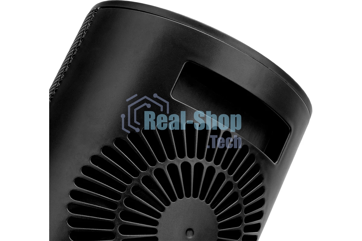 Тепловентилятор керамический Denzel DTFC-1200S, черный, 600/1200 Вт, 12 м2, 3 режима, термостат