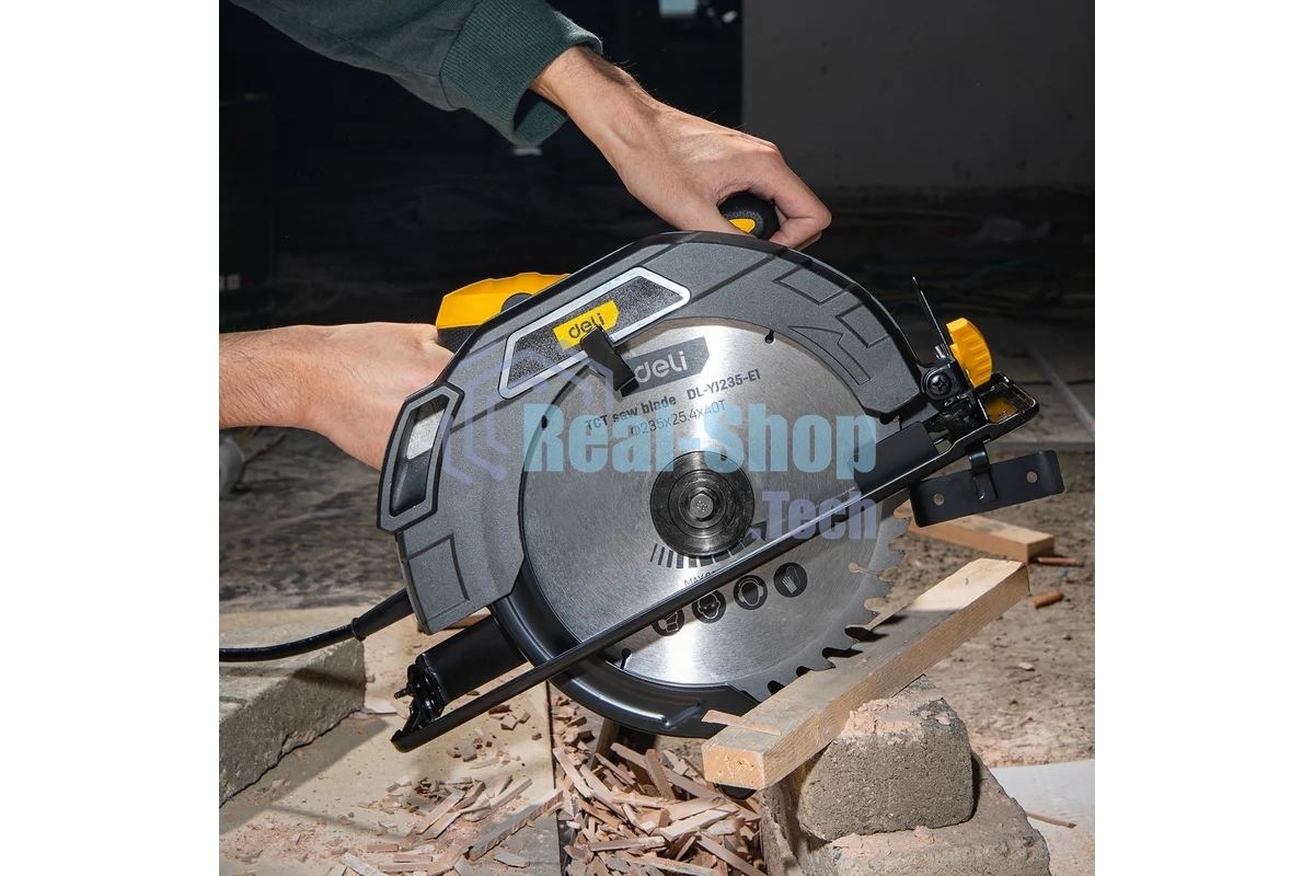 Циркулярная пила Deli DL-YJ235-E1 (2200Вт, 4200об/мин, диаметр диска 235мм)