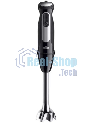 Блендер погружной Braun MQ55001MBK черный/серебристый, 1000 Вт, 25 скоростей, турбо