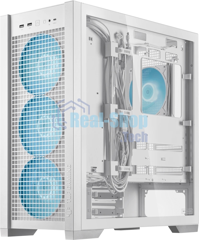 Компьютерный корпус ASUS TUF GAMING GT302 TG ARGb белый/GT302/ARGb FANS/WHT (90DC00I3-B19000)