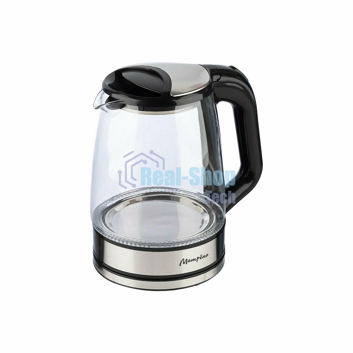 Чайник электрический Матрена MA-155 2,2л, стекло, черный (105230)