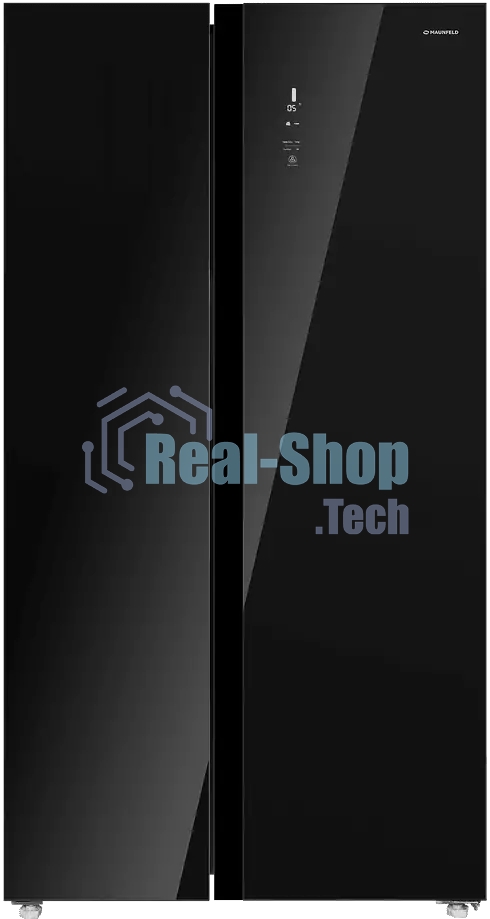 Холодильник Maunfeld MFF177NFB Slim Inverter черный двухкамерный 352/198л морозилка слева, No Frost, Side by Side