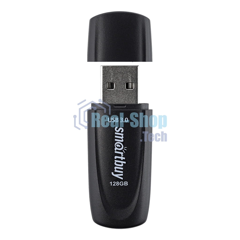Флешка USB Smartbuy Scout black (SB128GB3SCK), 128Gb, USB 3.0, R/W 100/40, черный