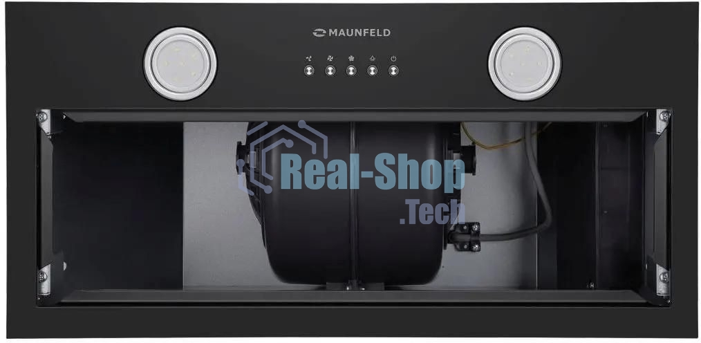 Вытяжка встраиваемая Maunfeld Trapeze 602M черный, 60 см, 1150 куб. м/ч, 54 дБ