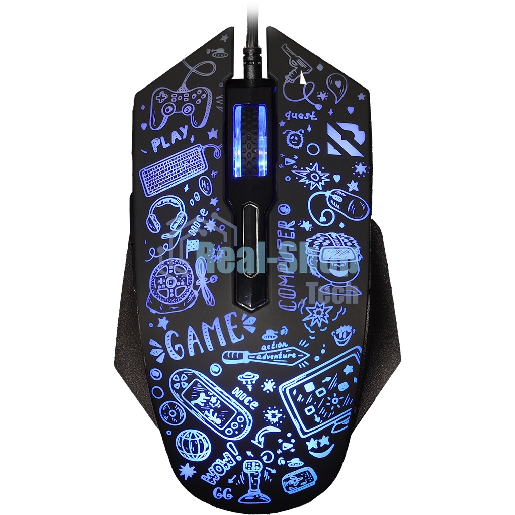 Мышь проводная игровая Smartbuy (SBM-745G-K) RUSH X15 серный